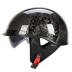 Diseño gráfico de calavera de seguridad para casco de motocicleta