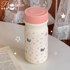 Botella de agua isotérmica para mujer con bonito motivo de perro