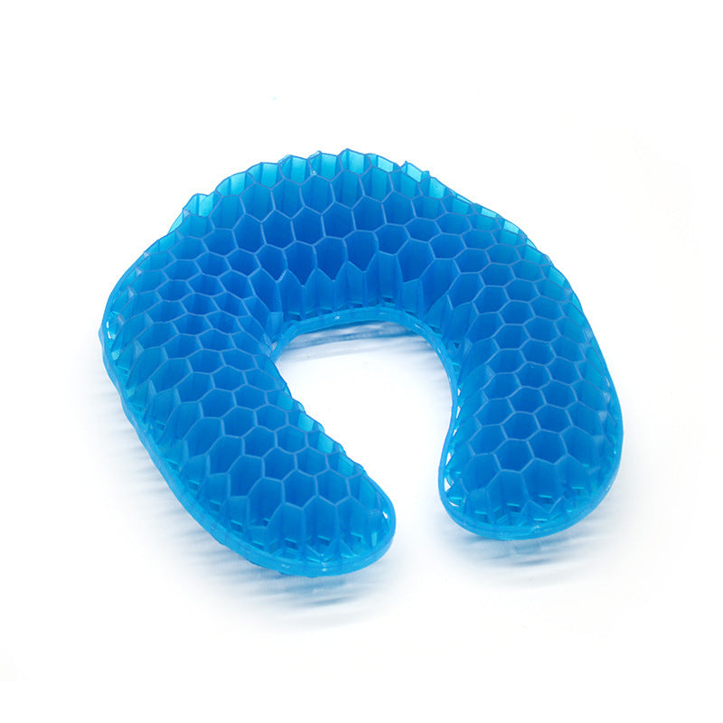 Almohada cervical ergonómica unisex en forma de U con gel y estructura de panal