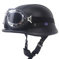 Casco de motocicleta de estilo vintage con gafas integradas