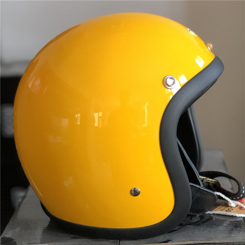 Casco de motocicleta clásico de media carcasa