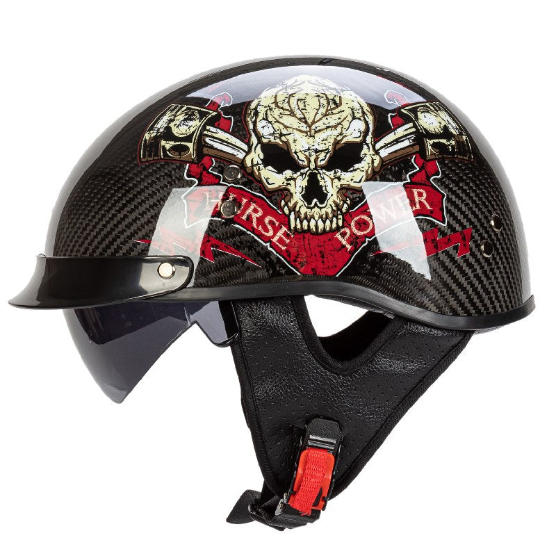 Diseño gráfico de calavera de seguridad para casco de motocicleta