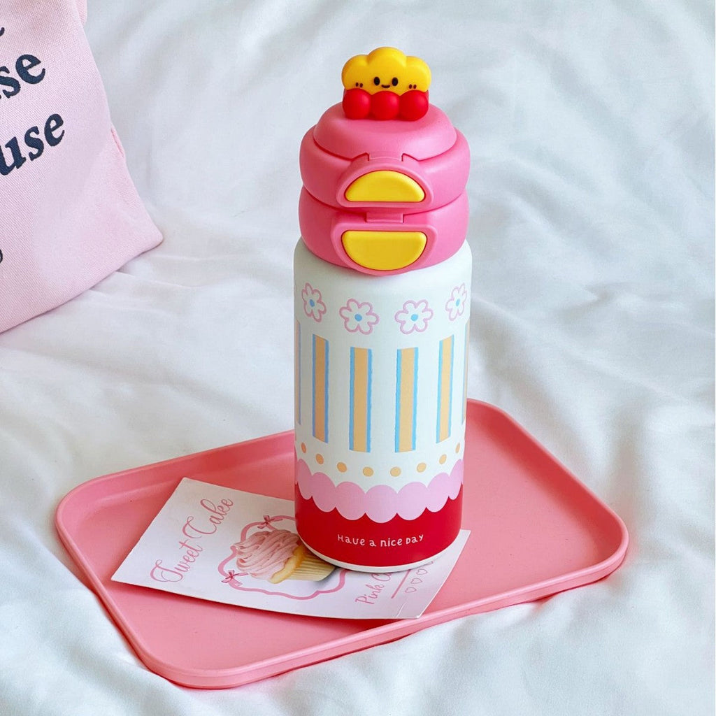 Botella de agua para mujer con tapa innovadora