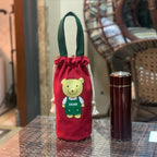 Funda para botella de agua infantil con diseño de oso