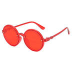 Sonnenbrille Runde Damen con transparente Rahmen