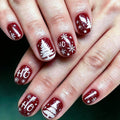 Diseño de uñas con temática festiva navideña 1787542979