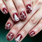 Diseño de uñas con temática festiva navideña 1787542979