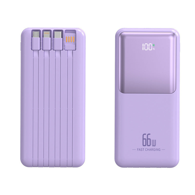 Batería externa portátil con cable de carga multifunción integrado