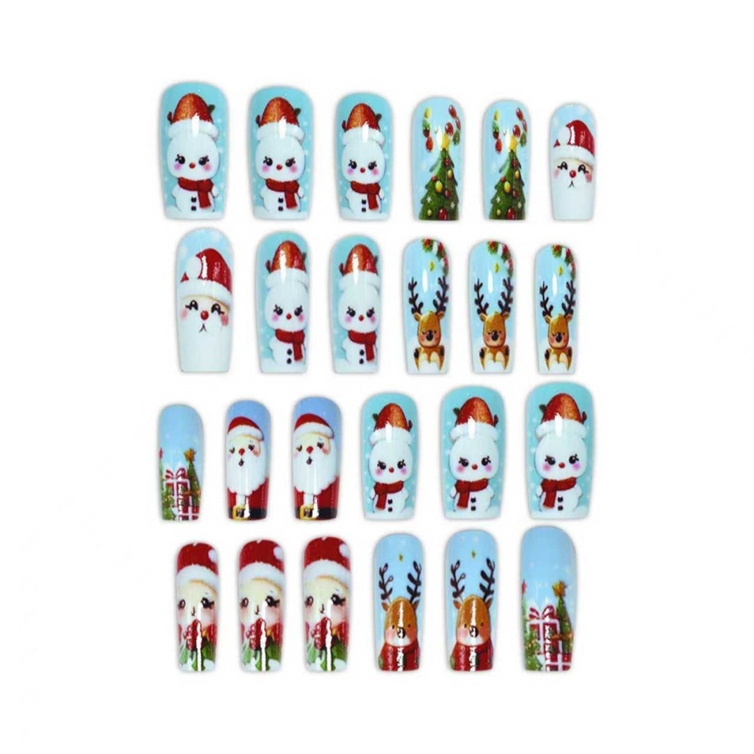 Set de decoración de uñas con personajes festivos