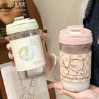 Botella de agua reutilizable para mujer con innovador cierre de seguridad