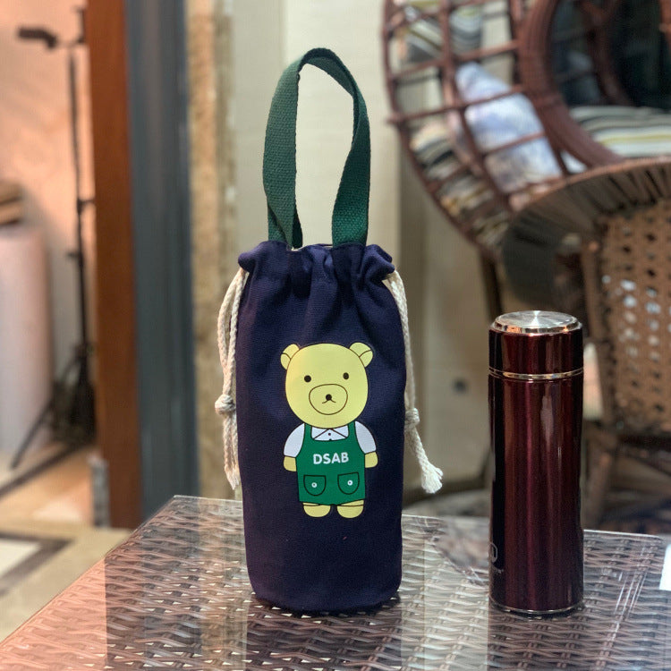 Funda para botella de agua infantil con diseño de oso