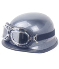 Casco de motocicleta retro con gafas