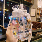 Botella de agua divertida para mujer con diseño de animales