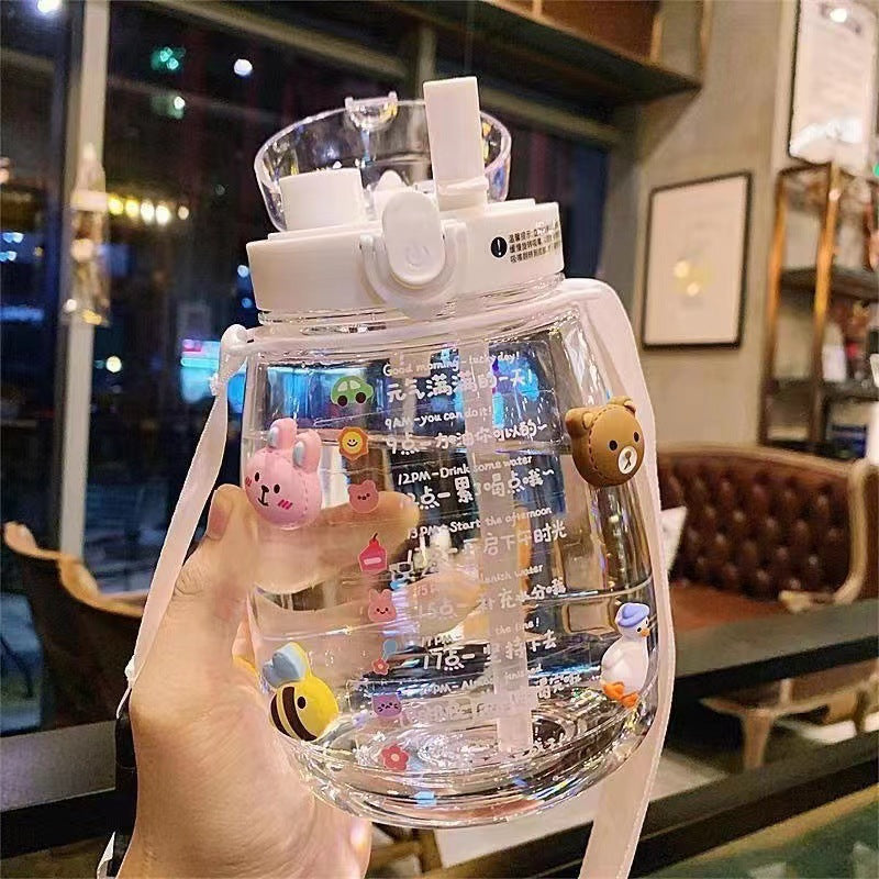 Botella de agua divertida para mujer con diseño de animales