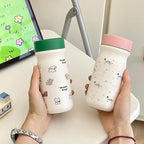 Botella de agua isotérmica para mujer con bonito motivo de perro