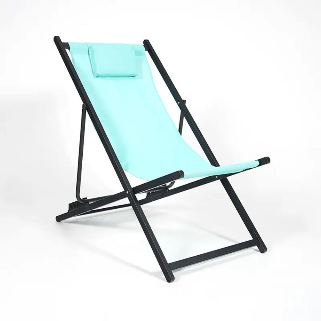Silla plegable ergonómica con reposacabezas