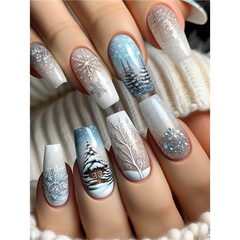 Diseño de uñas festivo para las fiestas