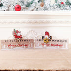 Calendario de Navidad de madera con cuenta regresiva del anciano