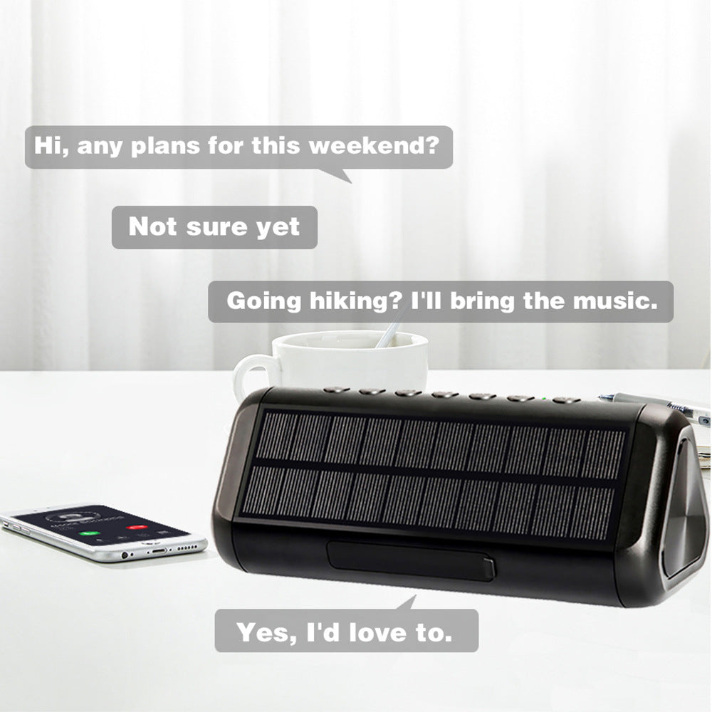 Tragbarer Bluetooth Lautsprecher mit Solarladefunktion
