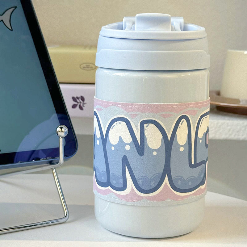 Botella de agua isotérmica para mujer con bonito diseño de animales