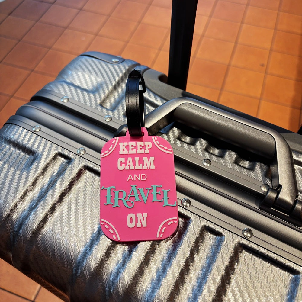 Etiqueta de equipaje de viaje inspiradora