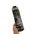 Botella de agua deportiva para mujer