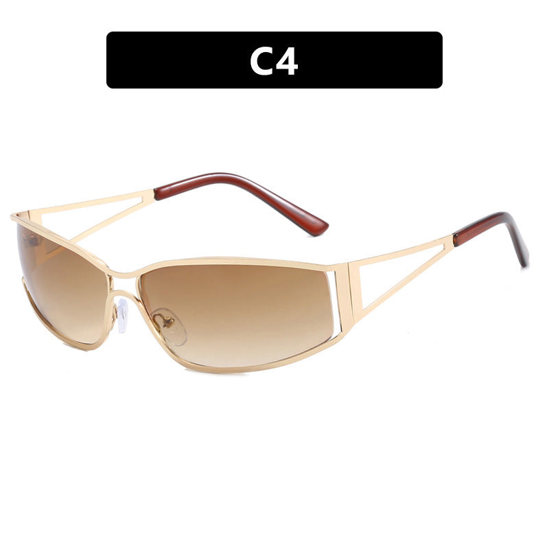 Sonnenbrille deportivo para mujer en estilo futurista