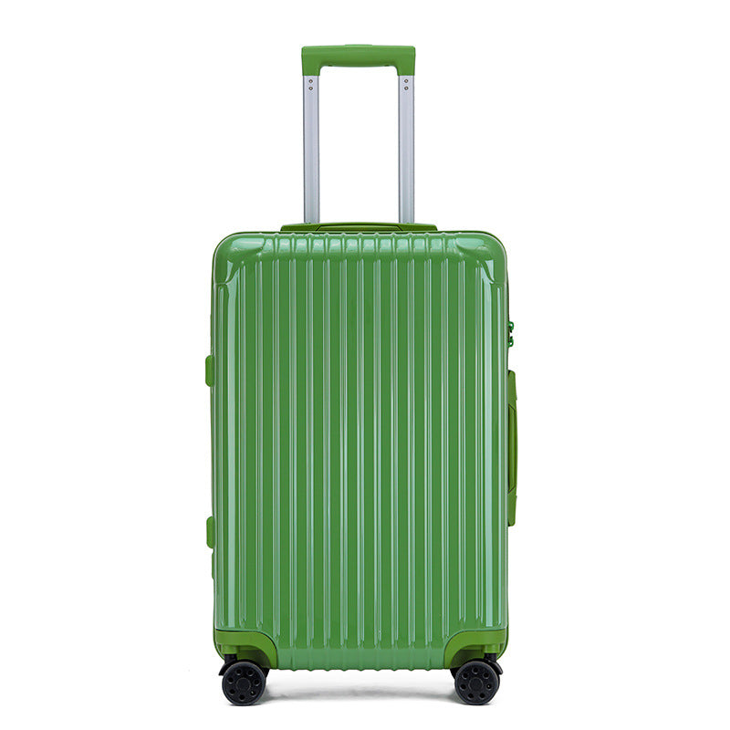 Maleta de viaje rígida con varios tamaños y colores.