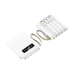 Batería externa compacta con cables de carga integrados