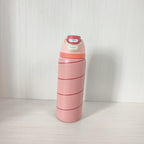 Botella de agua aislada al vacío de acero inoxidable con tapa abatible de un solo toque y cierre de seguridad a prueba de fugas.