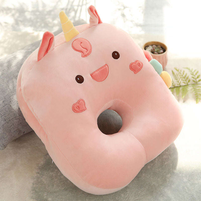 Almohada ergonómica de soporte para el cuello con orejas de animales