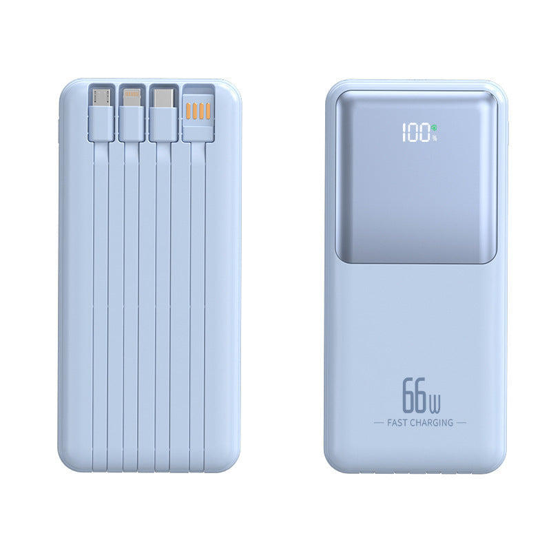 Batería externa portátil con cable de carga multifunción integrado