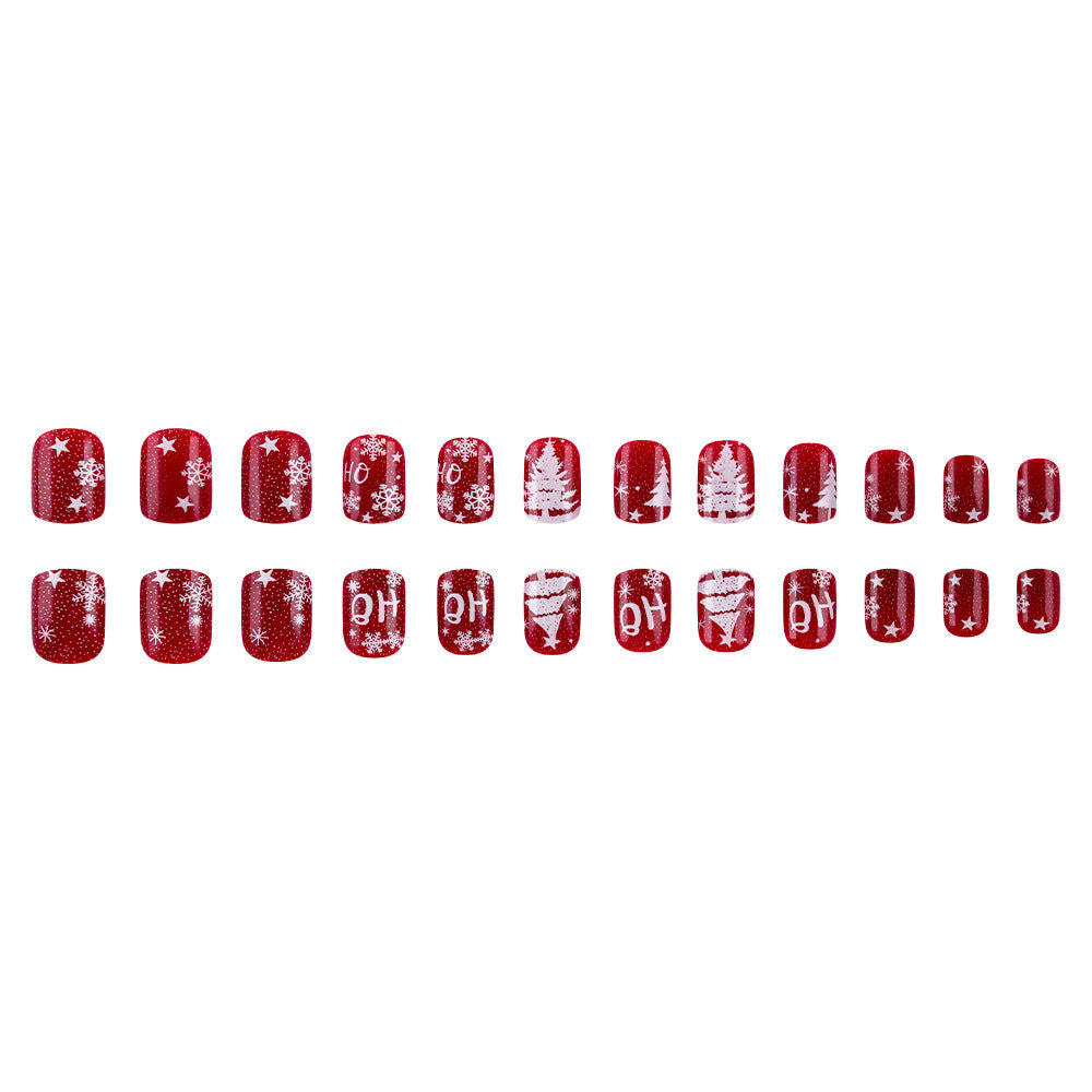Diseño de uñas con temática festiva navideña 1787542979