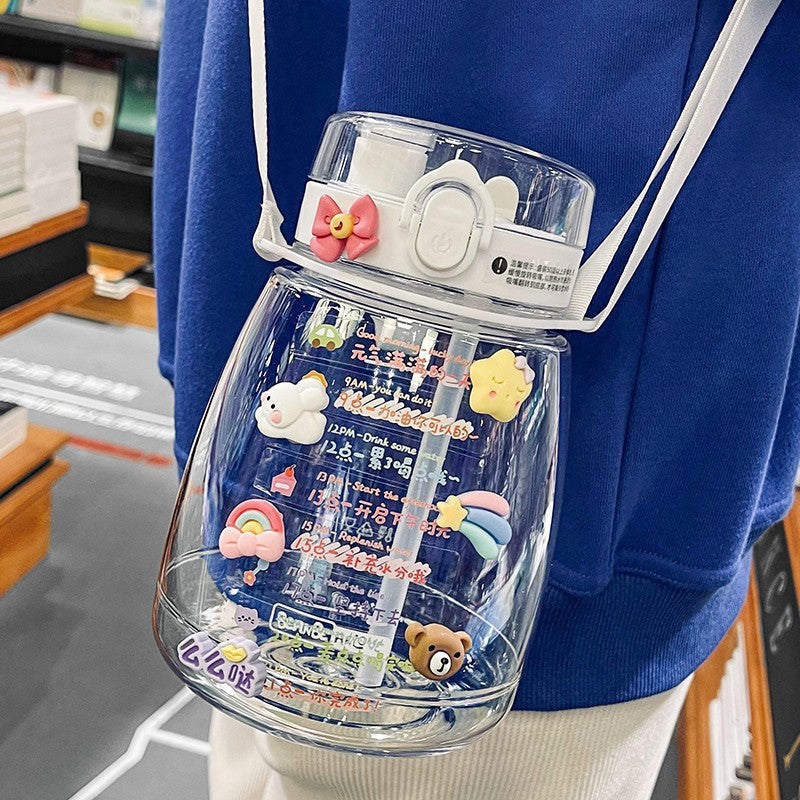Botella de agua divertida para mujer con diseño de animales