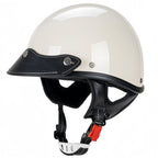 Casco de motocicleta retro abierto con visera