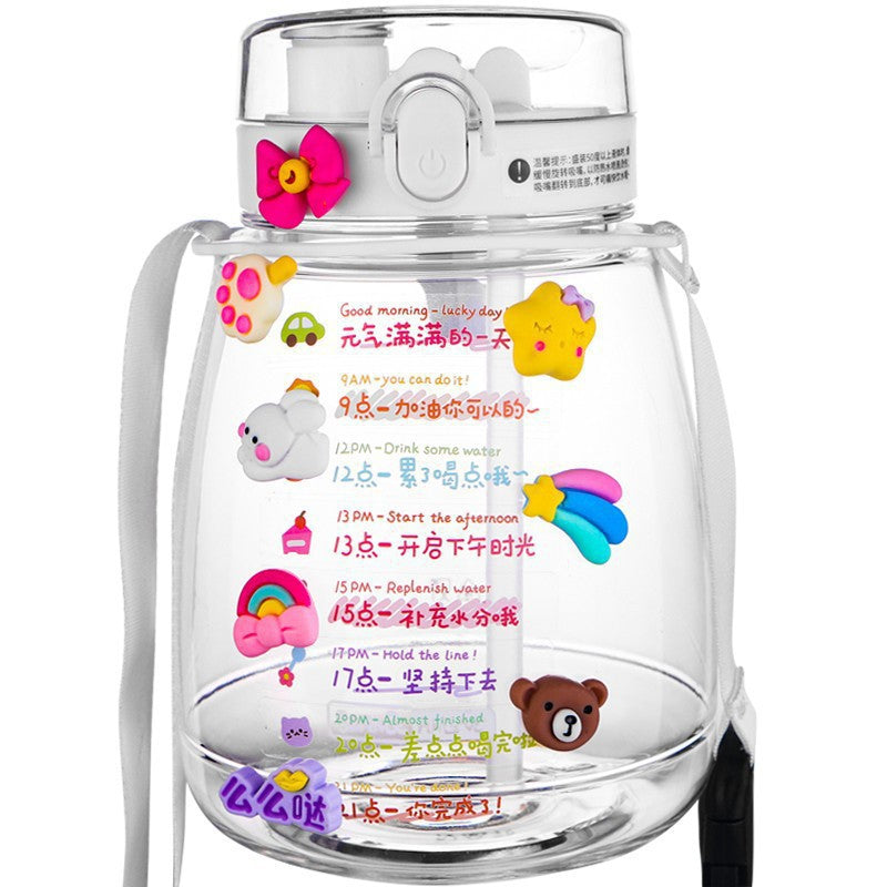 Botella de agua divertida para mujer con diseño de animales