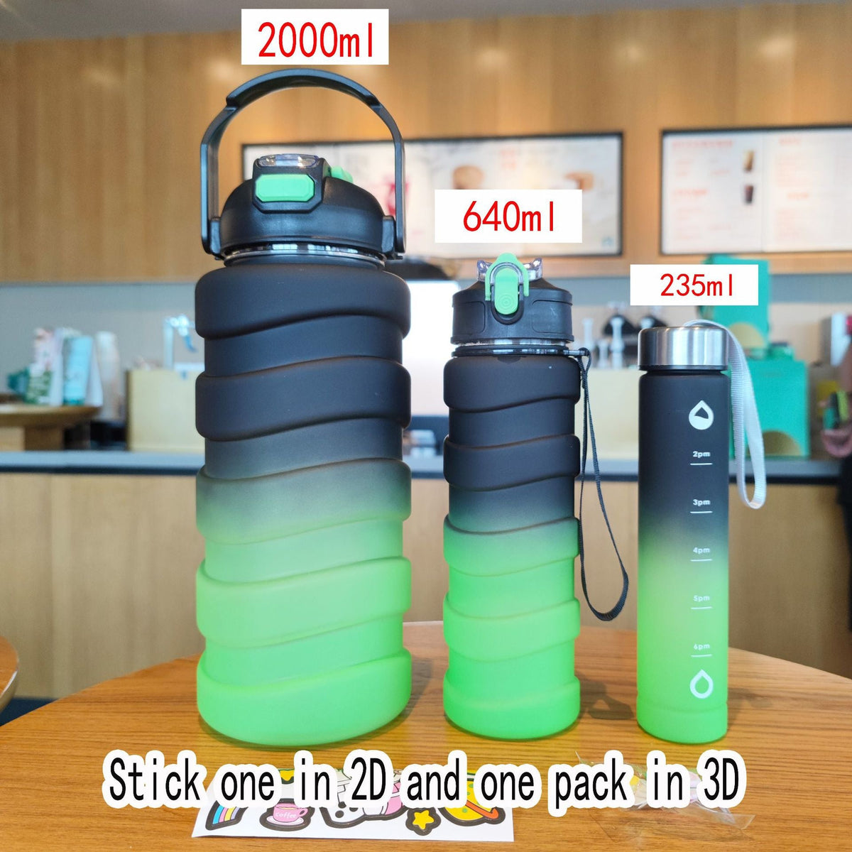 Botella de agua plegable unisex