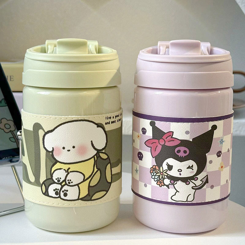 Botella de agua isotérmica para mujer con bonito diseño de animales