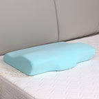 Almohada ergonómica de soporte para el cuello con diseño contorneado