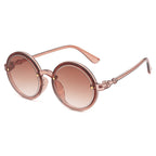 Sonnenbrille Runde Damen con transparente Rahmen