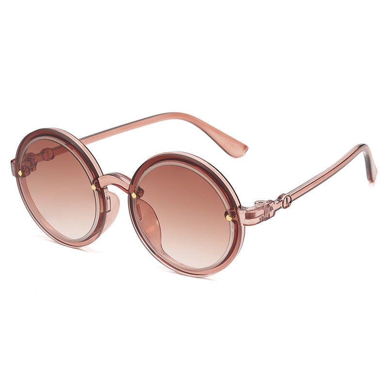 Sonnenbrille Runde Damen con transparente Rahmen