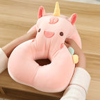 Almohada ergonómica de soporte para el cuello con orejas de animales