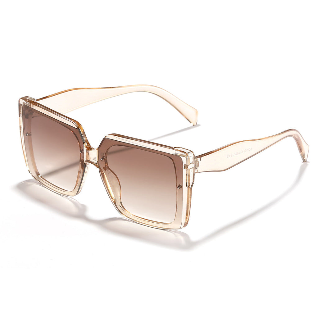 Sonnenbrille extragrande para mujeres con un moderno diseño cuadrado