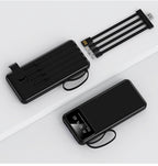 Batería externa multifuncional con cables de carga integrados