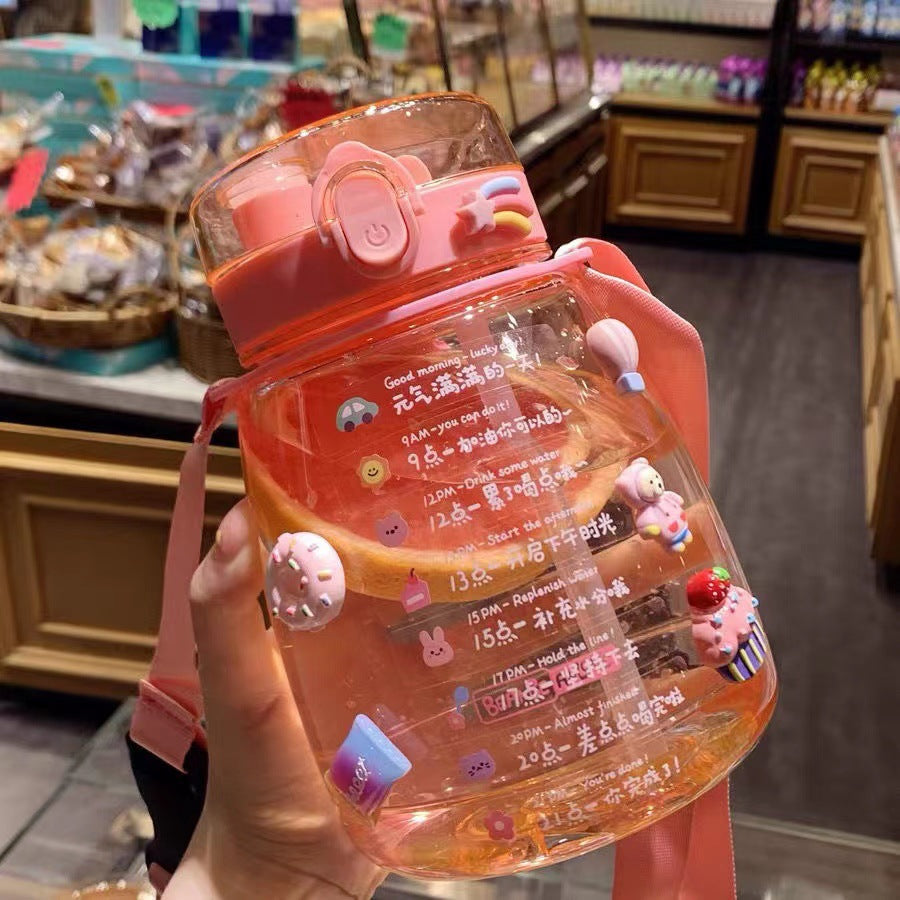 Botella de agua divertida para mujer con diseño de animales