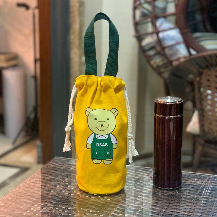 Funda para botella de agua infantil con diseño de oso