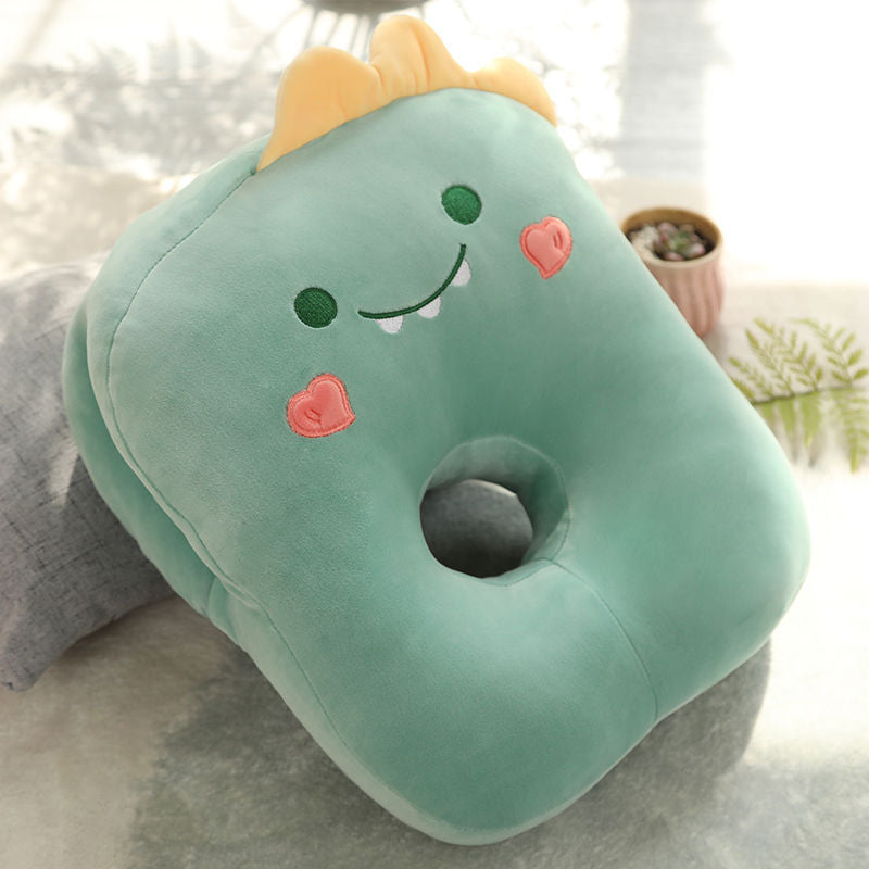 Almohada ergonómica de soporte para el cuello con orejas de animales
