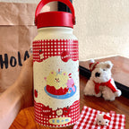 Botella de agua isotérmica para mujer con bonito diseño de animales