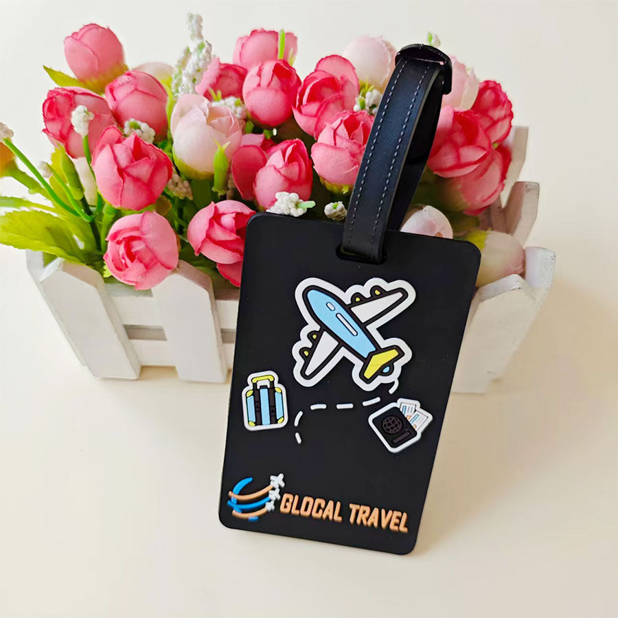 Etiqueta de equipaje de viaje de silicona unisex