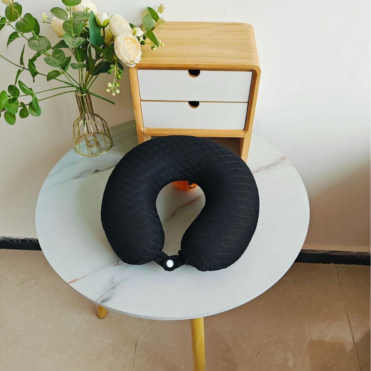 Almohada ergonómica de soporte cervical para mujer con estructura de diamante transpirable